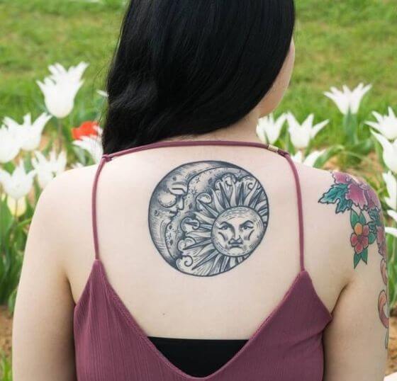 amazing back tattooing on girl
