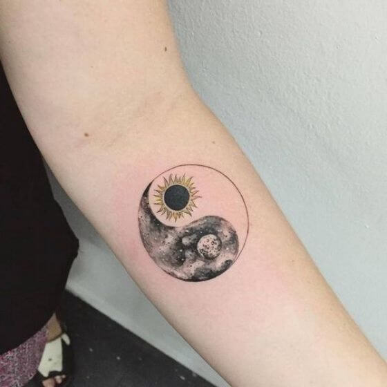 sun and moon yang tattoo designs