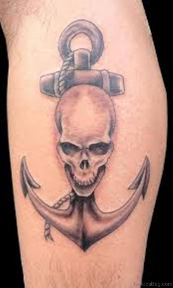 Anchor with Skulls Tattoo ideas 2021