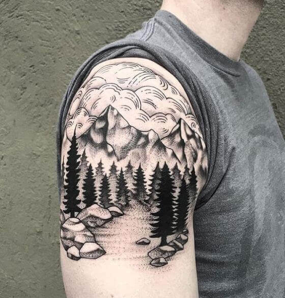 67 Mountain Tattoos On Sleeve