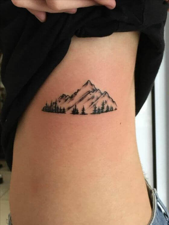 Mountains tattoo with Trees