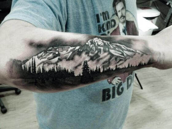 Snow-Capped Mountain Tattoo designs