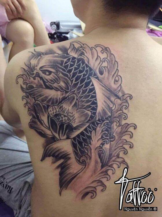 Back Plain Fish Tattoo