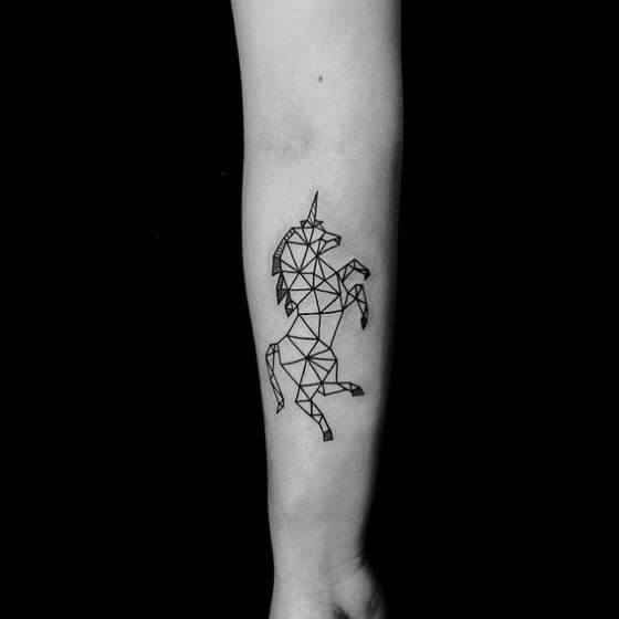 Best-Geometric-Unicorn-tattoo-designs