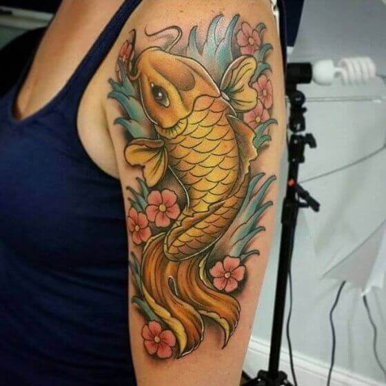 Color Koi Fish Tatto 