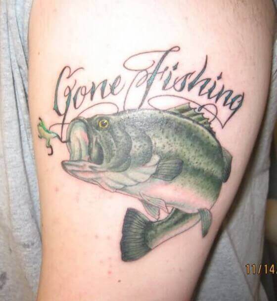 Fish with Word Tatto