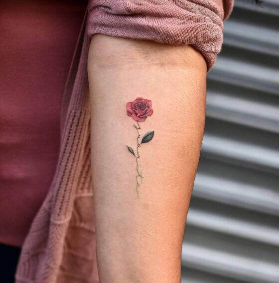 Magnificent Red Rose Tattoos designs