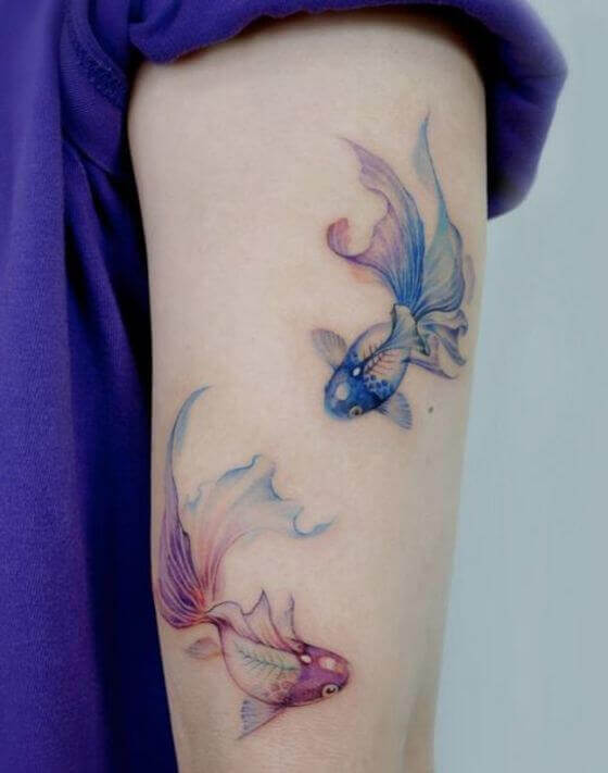 Watercolor Fish Tattoo designs in 2021