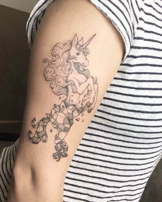 amazing unicorn tattoo for women