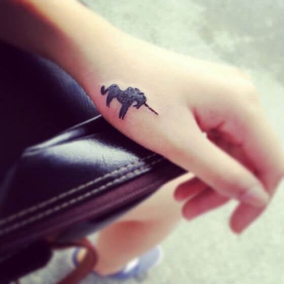 Minimalist tattoo  Minimalist tattoo Unicorn tattoos Tiny tattoos