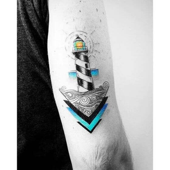 unique lighthouse tattoo designs