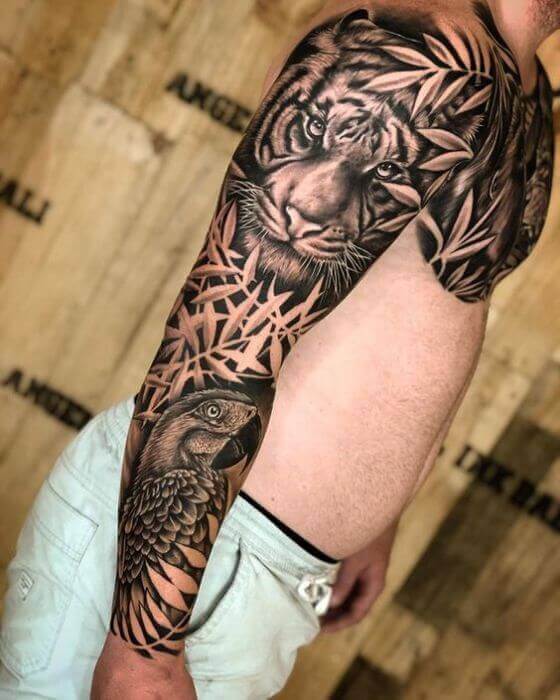 Best Tiger Tattoo Sleeve Designs