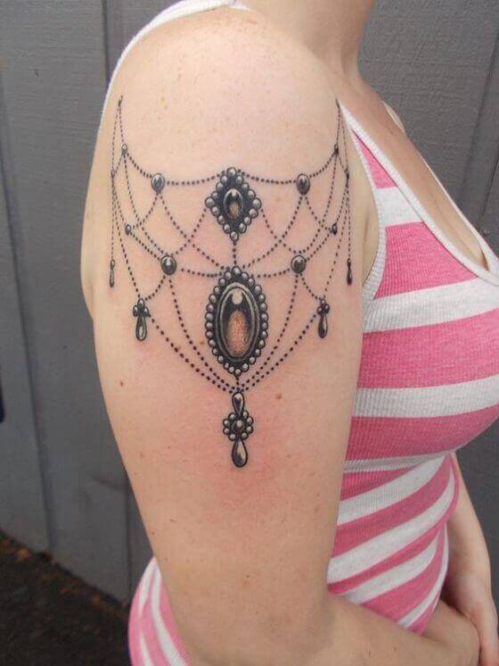 Chandelier Necklace tattoo