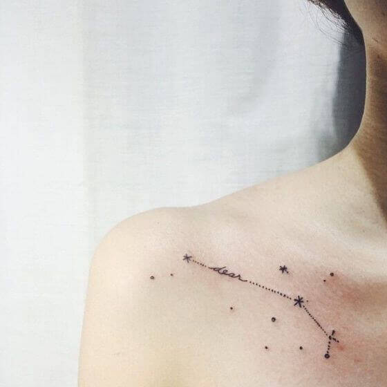 Female Constellation Tattoo Shoulder