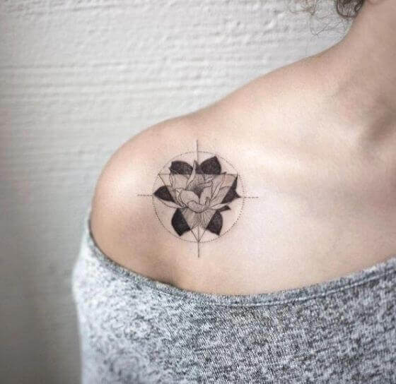 Unique Triangle Tattoo designs on soulder