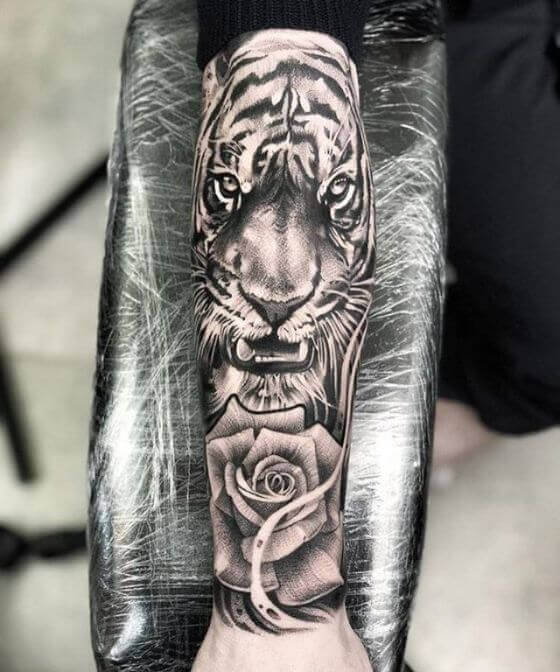 Tiger Art Tattoo Japan tattoo  Tatuagem masculina Desenho de tatuagem de  tigre Tatuagem