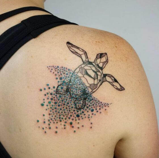 female shoulder Turtle Tattoo ideas