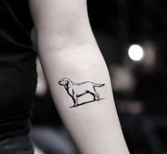 Best Silhouette Dog Tattoo designs