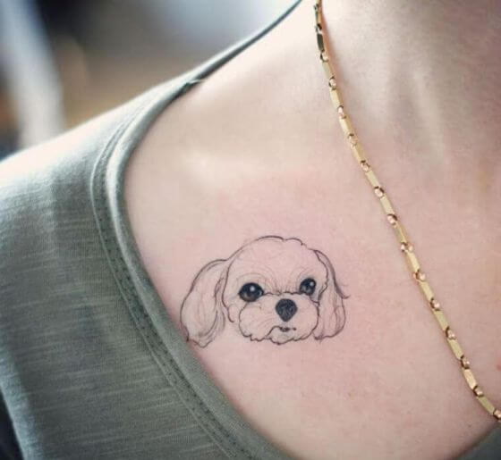 Cute Cartoon Puppy Tattoo