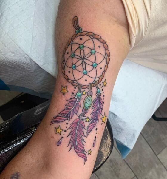 Dream catcher half sleev tattoo