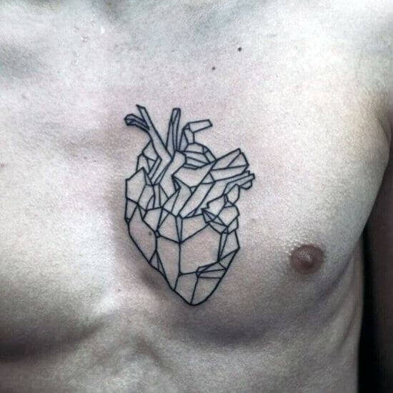 Heart Chest Tattoos For Men