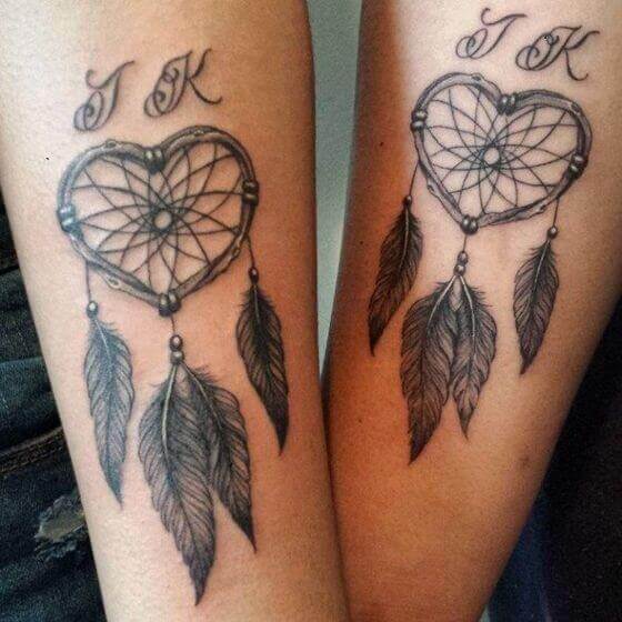 Matching Dream Catcher Tattoos