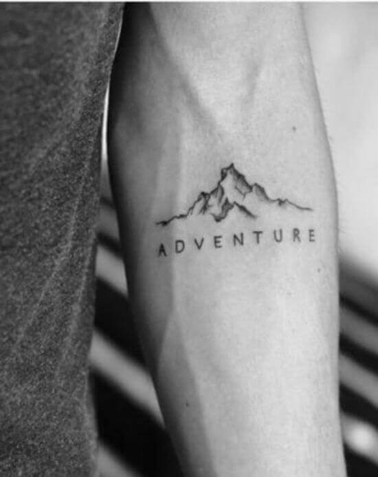 Mountain Tattoos on Men Arm