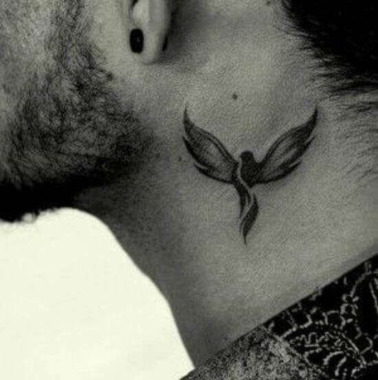 Small Bird Neck Tattoo ideas For Men