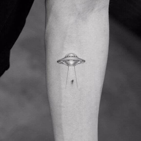 UFO Hand Tattoos For Men