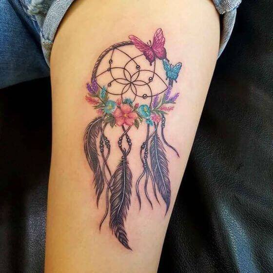 best Butterflies with Dream Catcher Tattoo designs