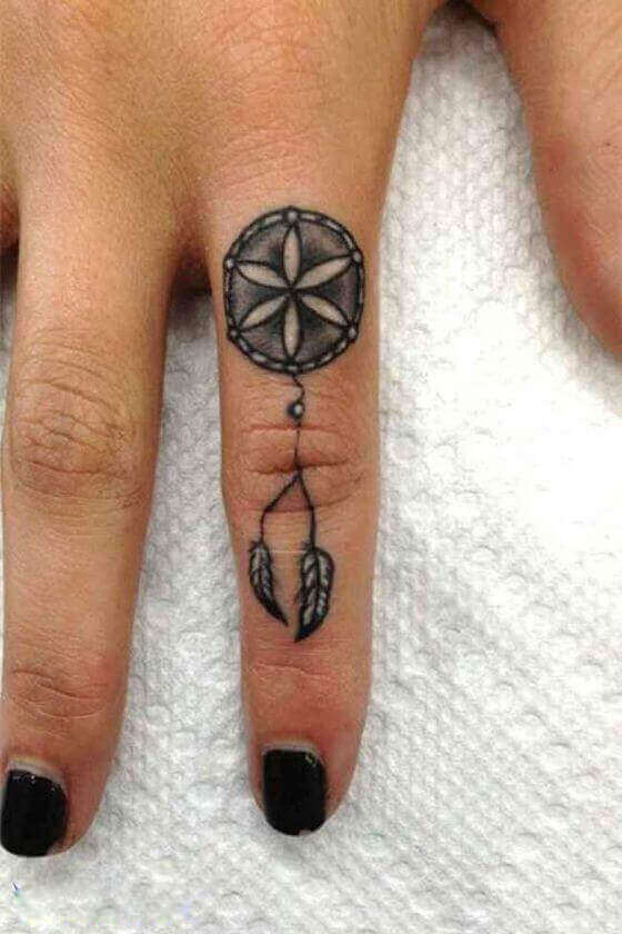 best Dream Catcher Finger Tattoo ideas