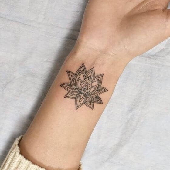 Wrist Lotus Flower Tattoos ideas