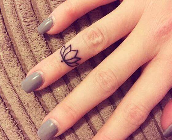 tiny Finger Lotus Tattoo ideas