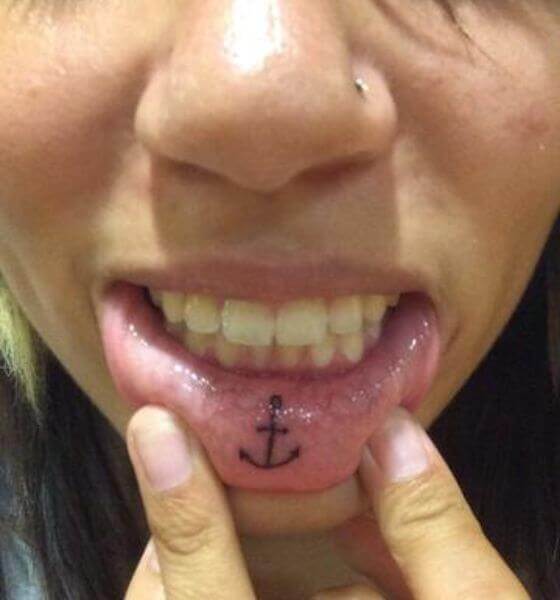 Anchor lips tattoos image 