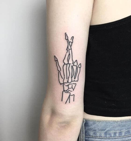 Arm Skeleton Hand Tattoos
