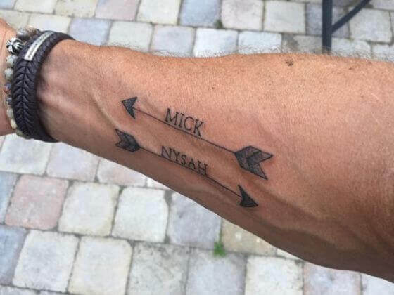 Arrow Name Tattoos