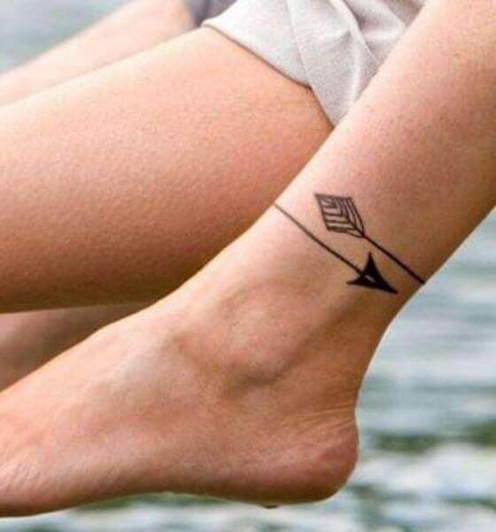 Arrow tattoo on ankle