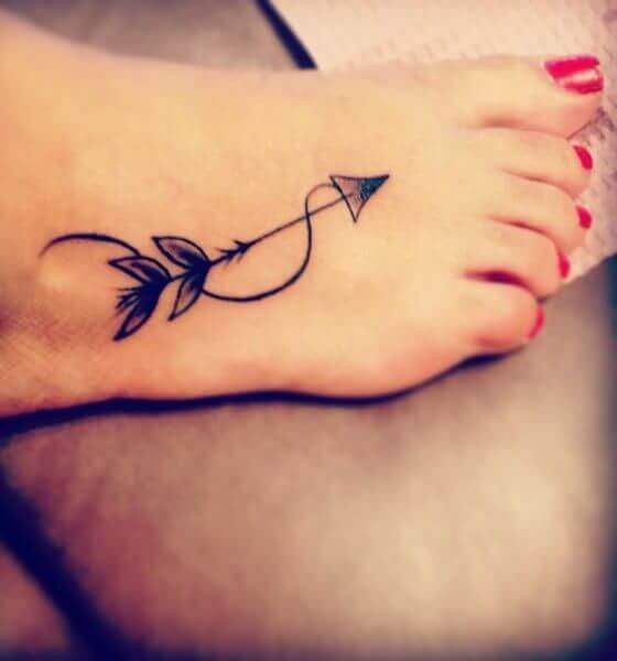 Arrow tattoo on foot