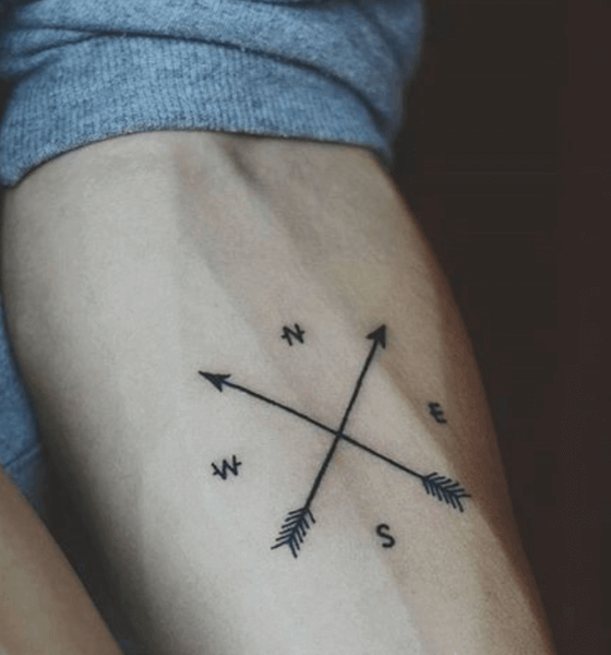 Arrow tattoo on forearm