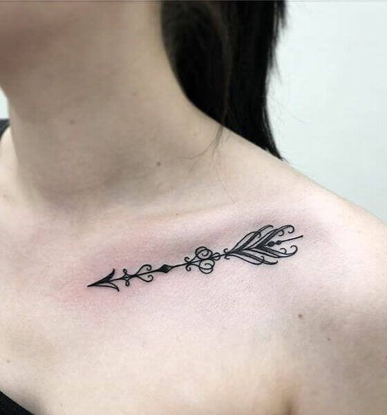 Arrow tattoos on shoulder