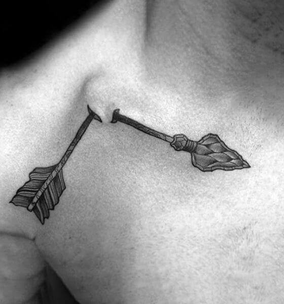 Arrow tattoo on shoulder