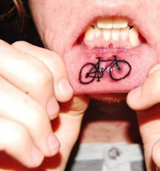Cycle tattoo ideas on women lips