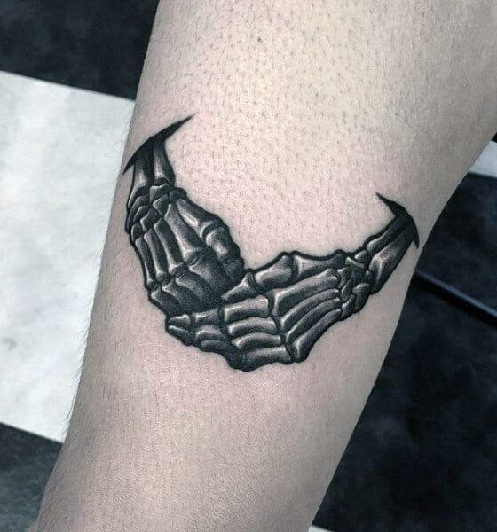 Forearm Skeleton Hand Tattoo