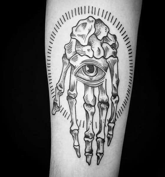 50 Incredible Skeleton Hand Tattoo Designs With Meaning 21