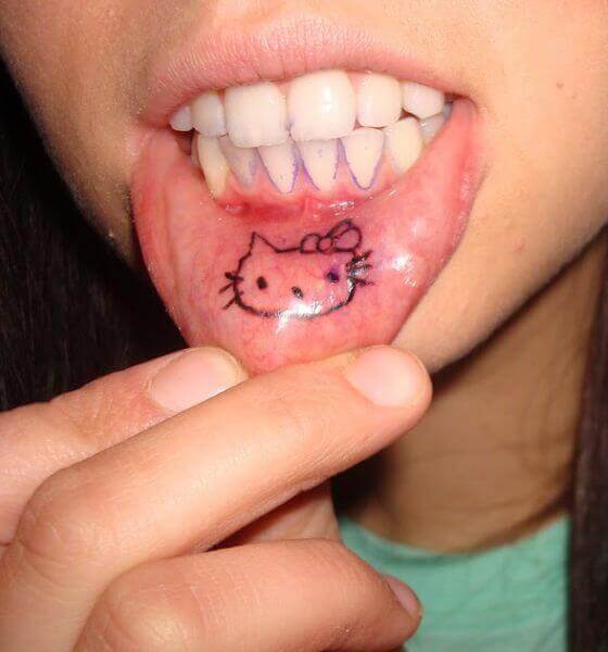 Kitty lip tattoo ideas