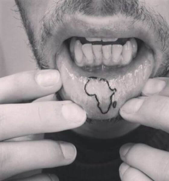 Map tattoo ideas on inner lips