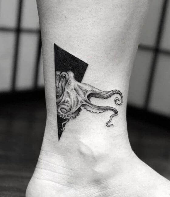 Octopus Tattoo On Ankle
