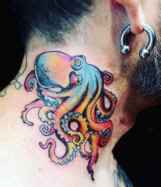 Octopus-Tattoo-On-Neck