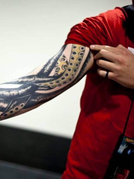 Best Octopus Tentacle Tattoo on forearm