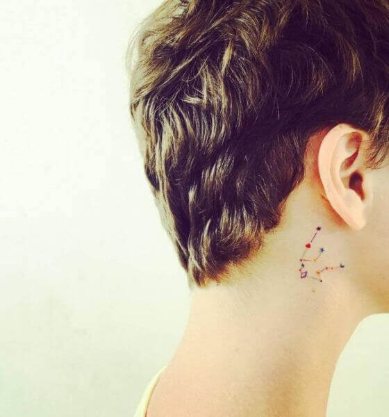 Orion's belt Ear Tattoo